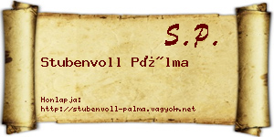 Stubenvoll Pálma névjegykártya